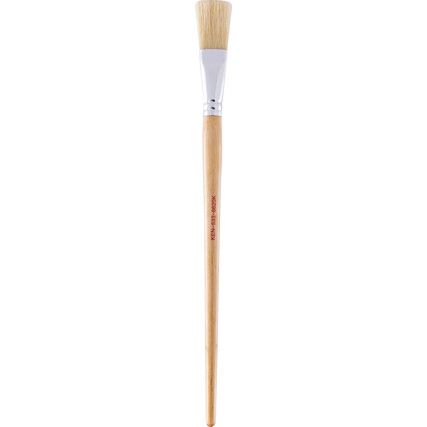 No.12, 24mm, Flat, Natural Bristle, Angle Brush, Handle Wood