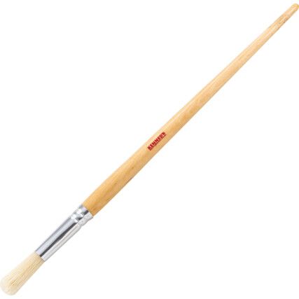 No.12, 24mm, Round, Natural Bristle, Angle Brush, Handle Wood