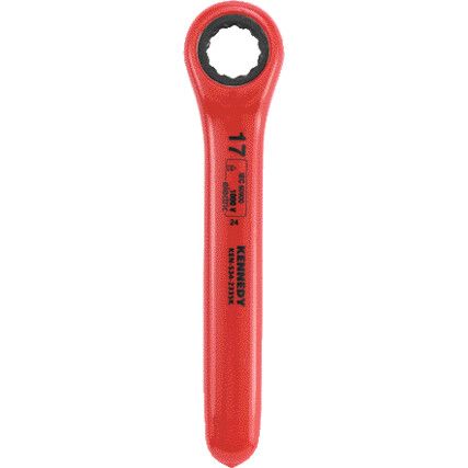 17MM INSULATED RATCHET RING SPANNER DOUBLE TRIANGLE 1000 V