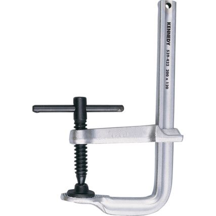 8in./200mm Heavy Duty F-Clamp, Steel Jaw, Ergonomic Handle