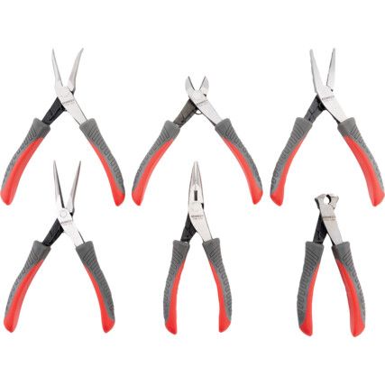 Pliers Set, Micro, Serrated Parallel, High Carbon Alloy Steel, 150mm, Set of 6