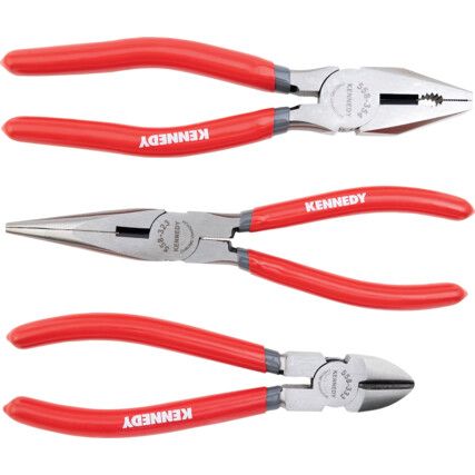 205mm, Diagonal Cutting Pliers Set, Jaw Serrated/Smooth