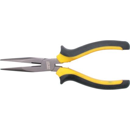 Needle Nose Pliers, Smooth, Steel, 135mm