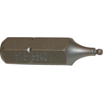 Screwdriver Bit, 4mm, Ball Point Hexagon, 1/4" Hex