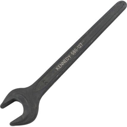 Metric Open Ended Spanner, Single End, Vanadium Steel, 27mm