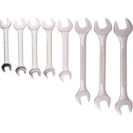 Metric, Open Ended Spanner Set, 24mm - 50mm, Set of 8, Chrome Vanadium Steel