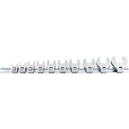 Metric, Crowfoot Spanner Set, 10 - 24mm, Set of 10, Chrome Vanadium Steel