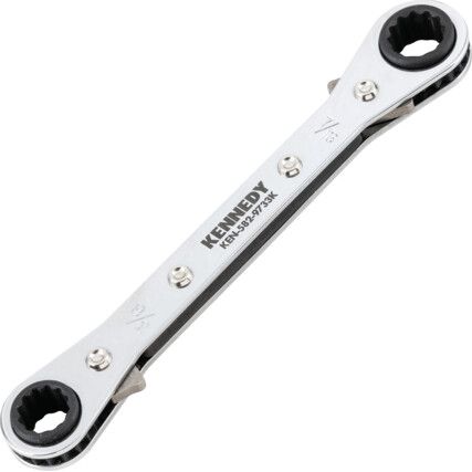 Double End, Ratchet Ring Spanner, 12 x 13mm, Metric