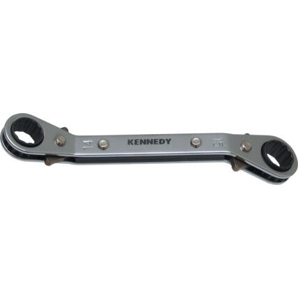 Double End, Ratchet Ring Spanner, 12 x 13mm, Metric