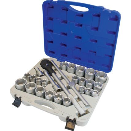 3/4in. Socket Set, Imperial/Metric, Set of 26