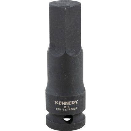 19mm Hex Driver Impact Socket 1/2" Square Drive