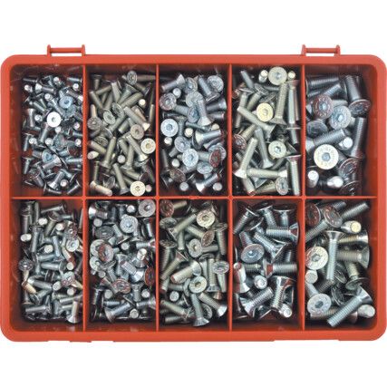 SOCKET CSK SCREWS METRIC KIT BZP