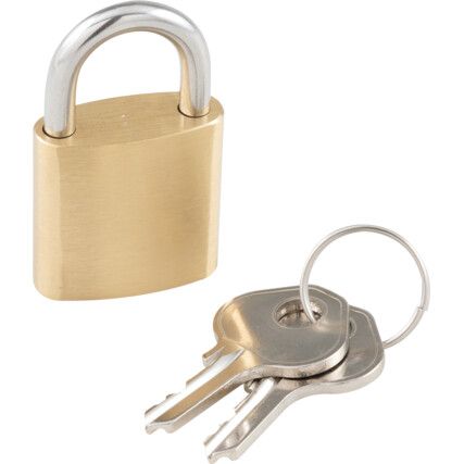 Keyed Padlock, Keyed Different, Brass, Bronze, 25mm Width, Weatherproof