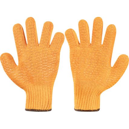 Mechanical Hazard Gloves, Orange, PVC Coating, EN388: 2003, 1, 1, 3, 1, Size 10