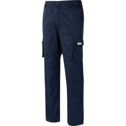 Cargo Trousers, Navy Blue, 30" Waist, Long Fit, 33" Leg