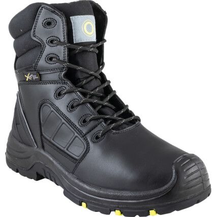 Metatarsal Safety Boots, Size, 13, Black, Leather Upper, Composite Toe Cap