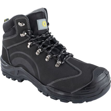 Safety Boots, Size, 3, Black, Leather Upper, Composite Toe Cap