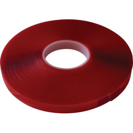 Double Sided Tape, Foam, Clear, 19mm x 33m