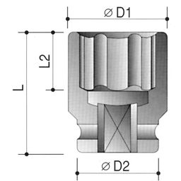 Chrome Molybdenum Impact Sockets: 3/8" Drive Metric, Standard Length, 6-Point thumbnail-2