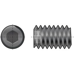 Socket Set Screw, Metric - Steel - Grade 14.9 - Flat Point - DIN 913 thumbnail-0