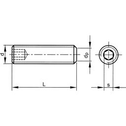 Socket Set Screw, Metric - Steel - Grade 14.9 - Flat Point - DIN 913 thumbnail-3