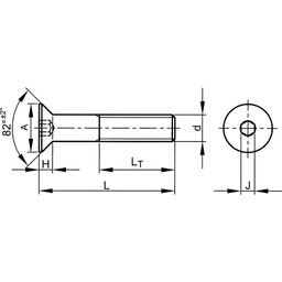 Socket Head Countersunk Screw - Inch - UNC - Grade 10.9 - Self Colour - DIN 7991 thumbnail-2