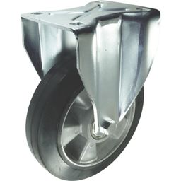 Heavy Duty Pressed Steel Castors - Rubber Tyred Wheel with Aluminium Centre - Ball Journal Bearing thumbnail-1