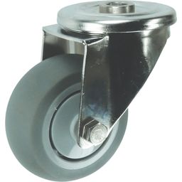 Stainless Steel Castors - Nylon Wheel - Plain Bore - Roller Bearing thumbnail-4