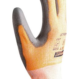 Cut Resistant Gloves, PU Coated, Grey/Orange thumbnail-1