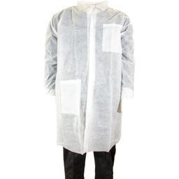 Non-Woven Visitor Coats, White   thumbnail-0