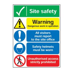 Site Safety Multi-Message Rigid PVC Signs thumbnail-0