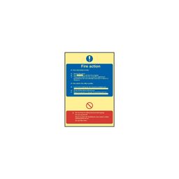 Fire Action Procedure Photoluminescent Signs thumbnail-1