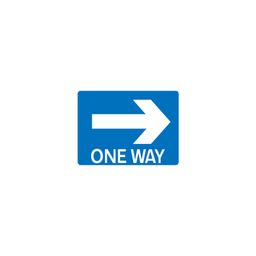 One Way Wall-fix Class 2 Reflective Aluminium Signs thumbnail-1