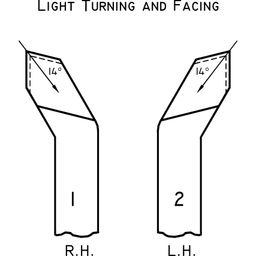 No.1 - Butt Welded Tools -Light Turning & Facing - R/H thumbnail-1