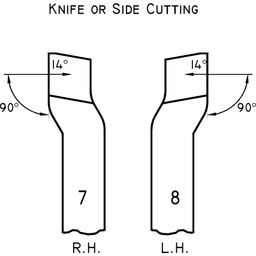 No.7 - Butt Welded Tools -Knife or Side Cutting - R/H thumbnail-1